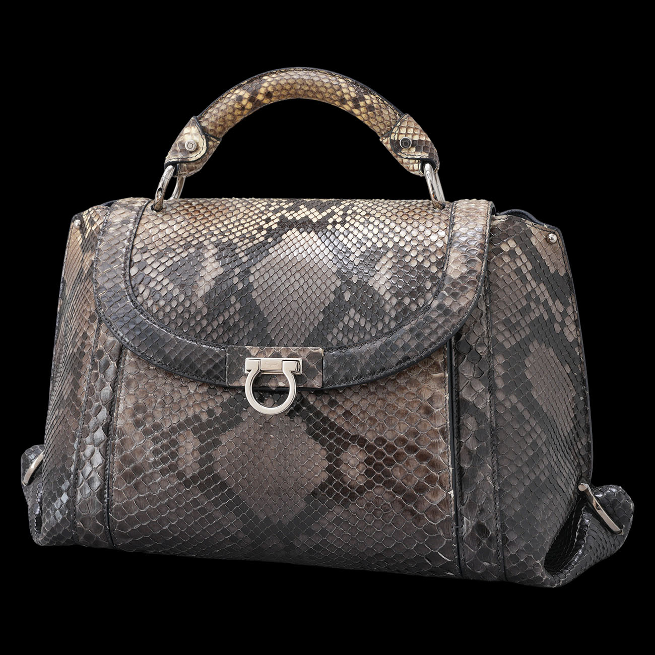 FERRAGAMO(USED)페레가모 소피아 파이톤 토트백